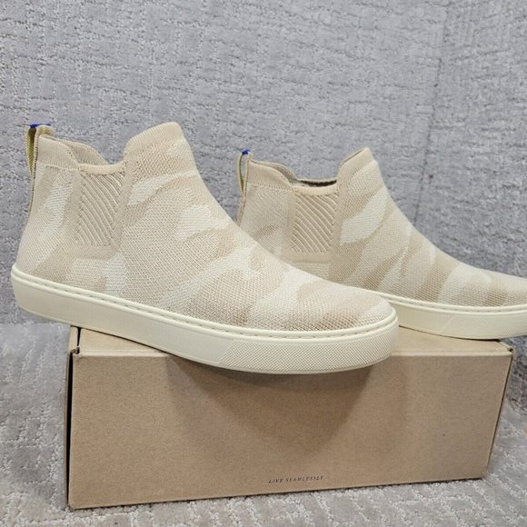 Rothy's The Chelsea Sand Camo Pull On Ankle Boots Womens Size 7, 7.5, 8, 9.5, 10 - Picture 8 of 11